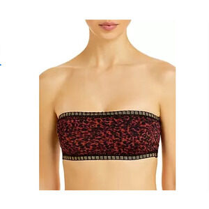 Platinum Printed Crochet Bandeau Bikini Top Multi Size S